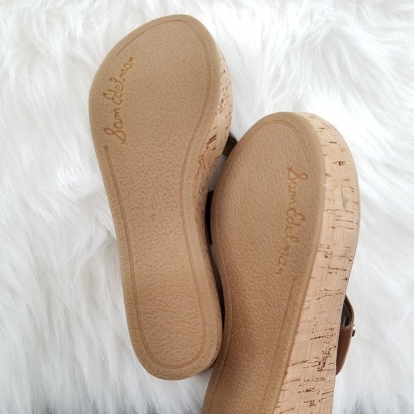 Sam Edelman Romy Cork Wedges 8 - Picture 3 of 5